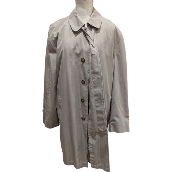 London Fog Men's M Classic Cotton Blend Waterproof Overcoat Trench Knee Length - Picture 2 of 11